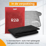 R2B® Zonnescherm Auto Voorruit - 100 x 145 cm - 4 Laagse Bescherming - Zonwering Auto Voorruit - Zonnescherm Auto