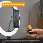 R2B Ringlamp met statief verstelbaar tot 186 cm en 30 lichtstanden- Tiktok lamp - Model Groningen - Ringlamp