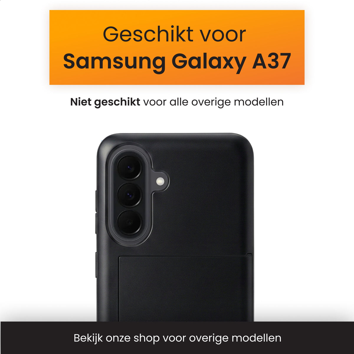 R2B Samsung A37 Hoesje Met Pasjeshouder - Incl. Screenprotector - 3 Pasjes