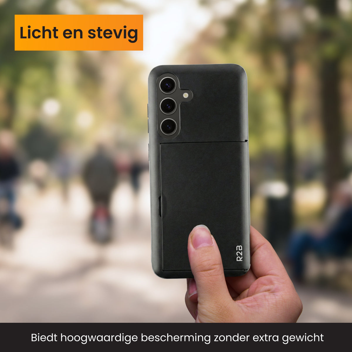 R2B Samsung A55 Hoesje Met Pasjeshouder - Incl. Screenprotector - 3 Pasjes