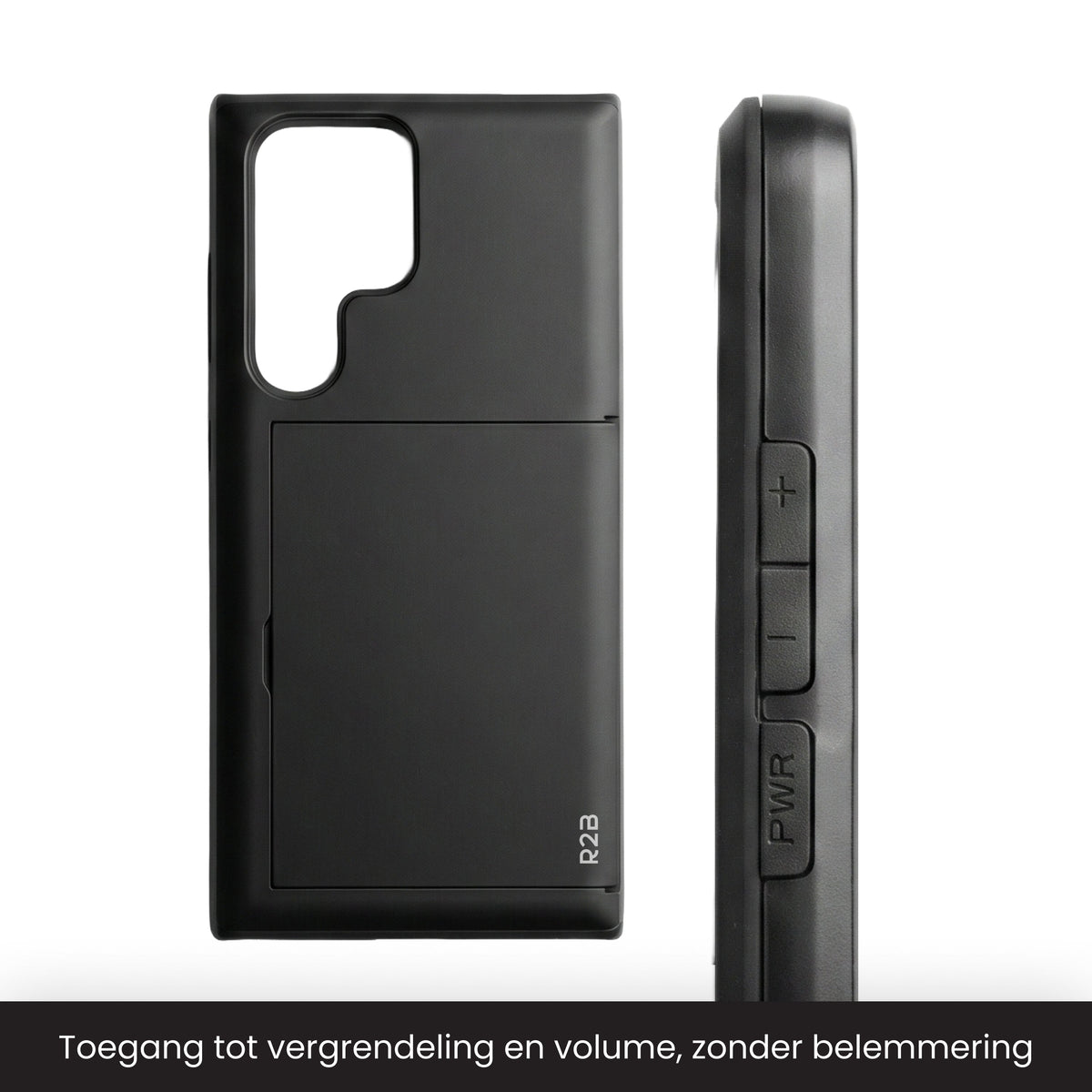 R2B Samsung S22 Ultra Hoesje Met Pasjeshouder - Incl. Screenprotector - 3 Pasjes - Telefoonhoesje