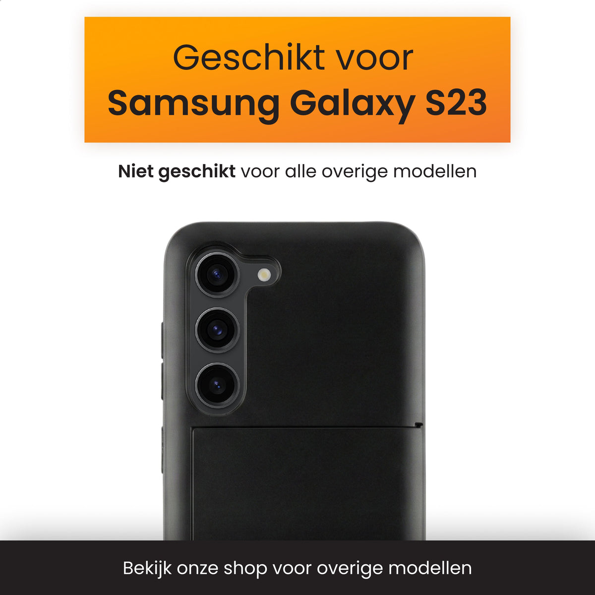 R2B Samsung S23 Hoesje Met Pasjeshouder - Incl. Screenprotector - 3 Pasjes - Telefoonhoesje