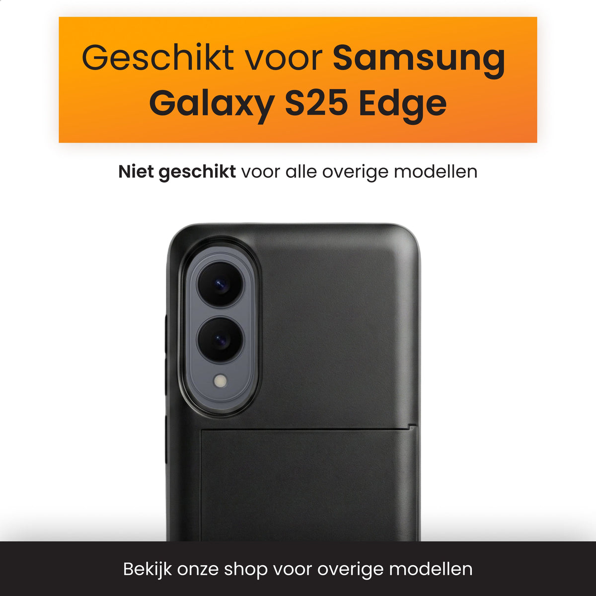 R2B Samsung S25 Edge Hoesje Met Pasjeshouder - Incl. Screenprotector - 3 Pasjes