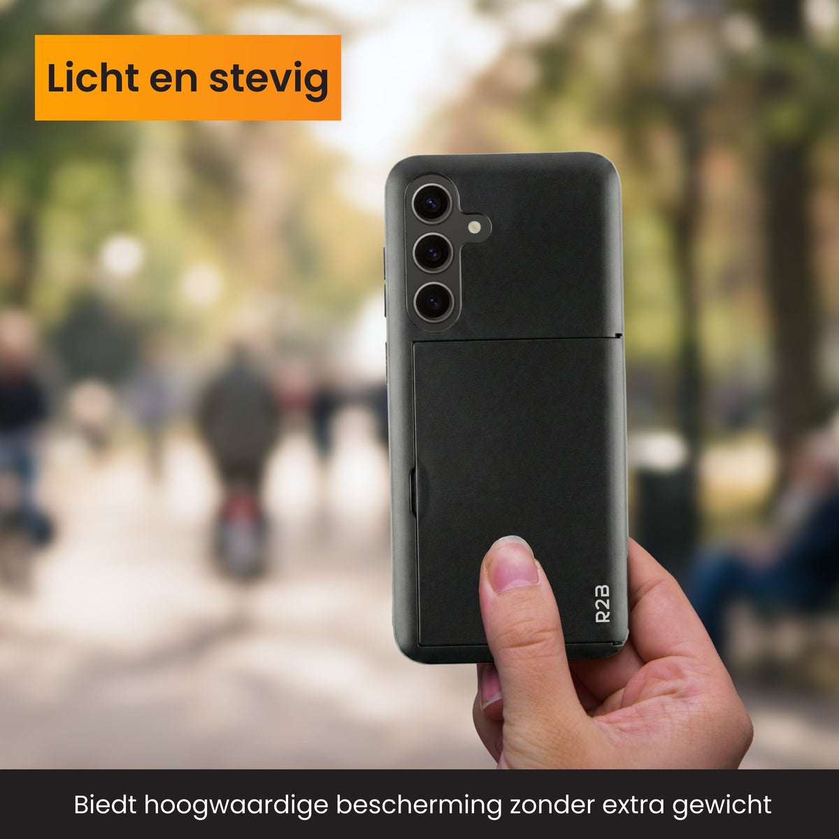 R2B Samsung S25 Hoesje Met Pasjeshouder - Incl. Screenprotector - 3 Pasjes - Telefoonhoesje