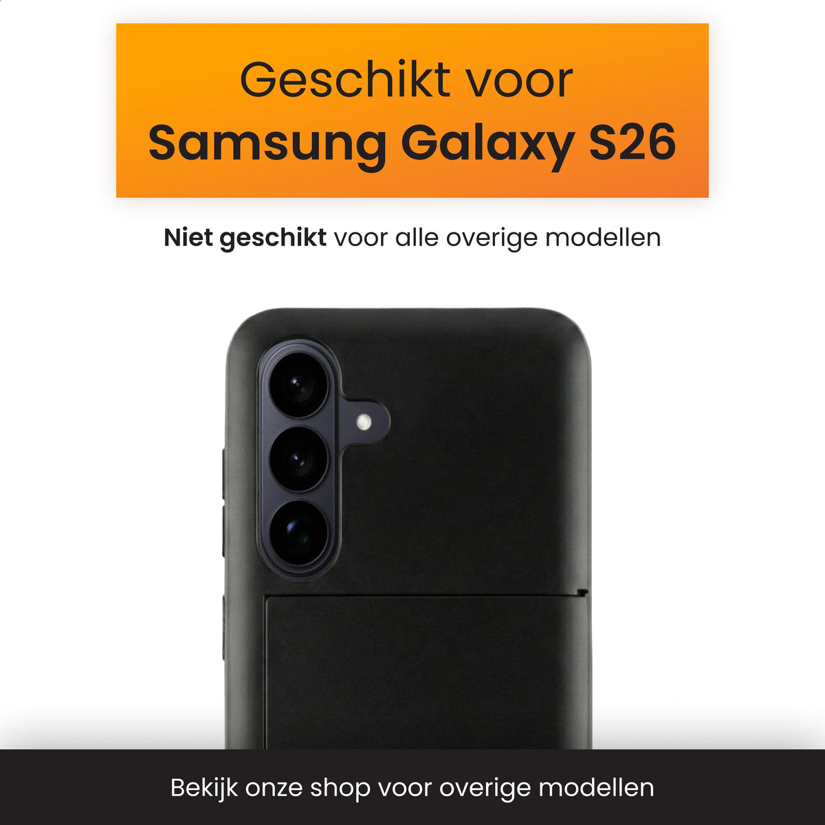 R2B Samsung S26 Hoesje Met Pasjeshouder - Incl. Screenprotector - 3 Pasjes - Telefoonhoesje
