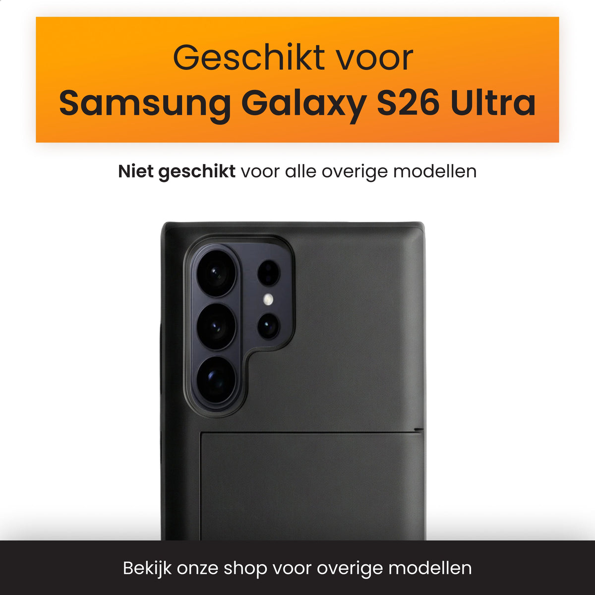 R2B Samsung S26 Ultra Hoesje Met Pasjeshouder - Incl. Screenprotector - 3 Pasjes - Telefoonhoesje