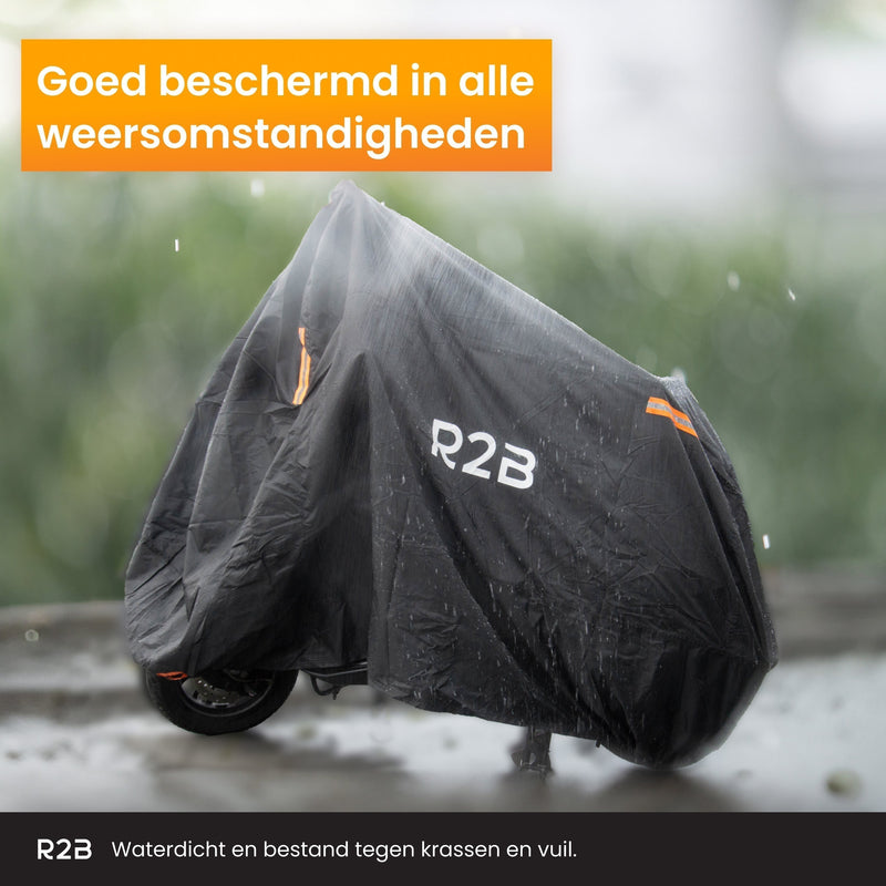 R2B Scooterhoes & Motorhoes Waterdicht buiten - Universeel - Scooter hoes incl. Opbergzak - Scooterhoes