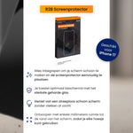 R2B Screenprotector iPhone 17 - Tempered Glass - Installatieframe & Doekjes