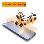 R2B Screenprotector Samsung S24 - Tempered Glass - Met Reinigingskit