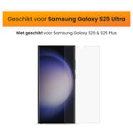 R2B Screenprotector Samsung S25 Ultra - Tempered Glass - Met Reinigingskit