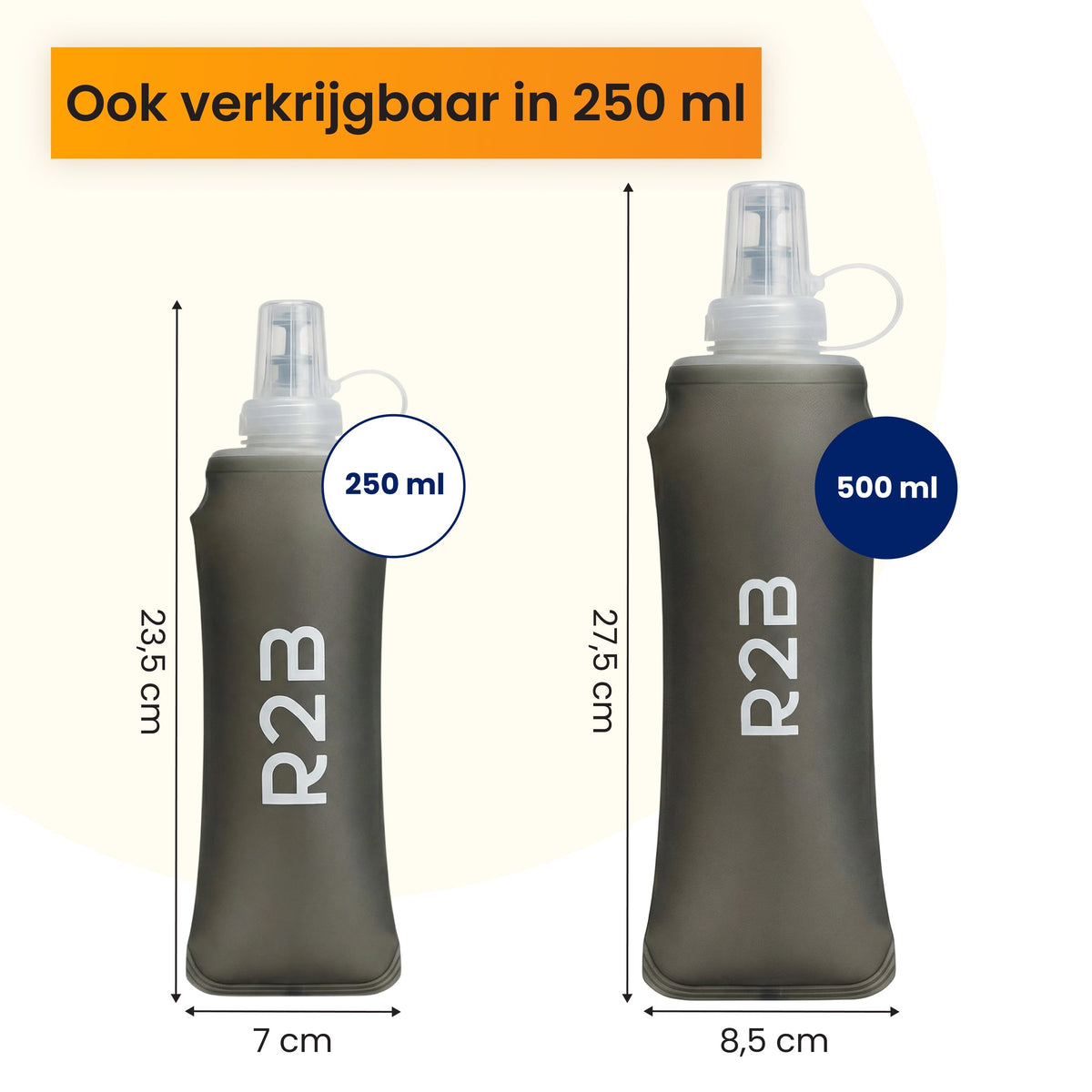 R2B Soft Flask 500 ML - Opvouwbare Waterfles Hardlopen