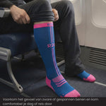 R2B Sport Compressiekousen Blauw Dames/Heren - Compressiesokken hardlopen