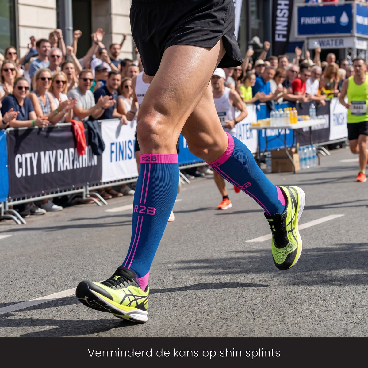 R2B Sport Compressiekousen Blauw Dames/Heren - Compressiesokken hardlopen
