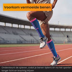 R2B Sport Compressiekousen Blauw Dames/Heren - Compressiesokken hardlopen