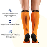 R2B Sport Compressiekousen Oranje Dames/Heren - Compressiesokken hardlopen