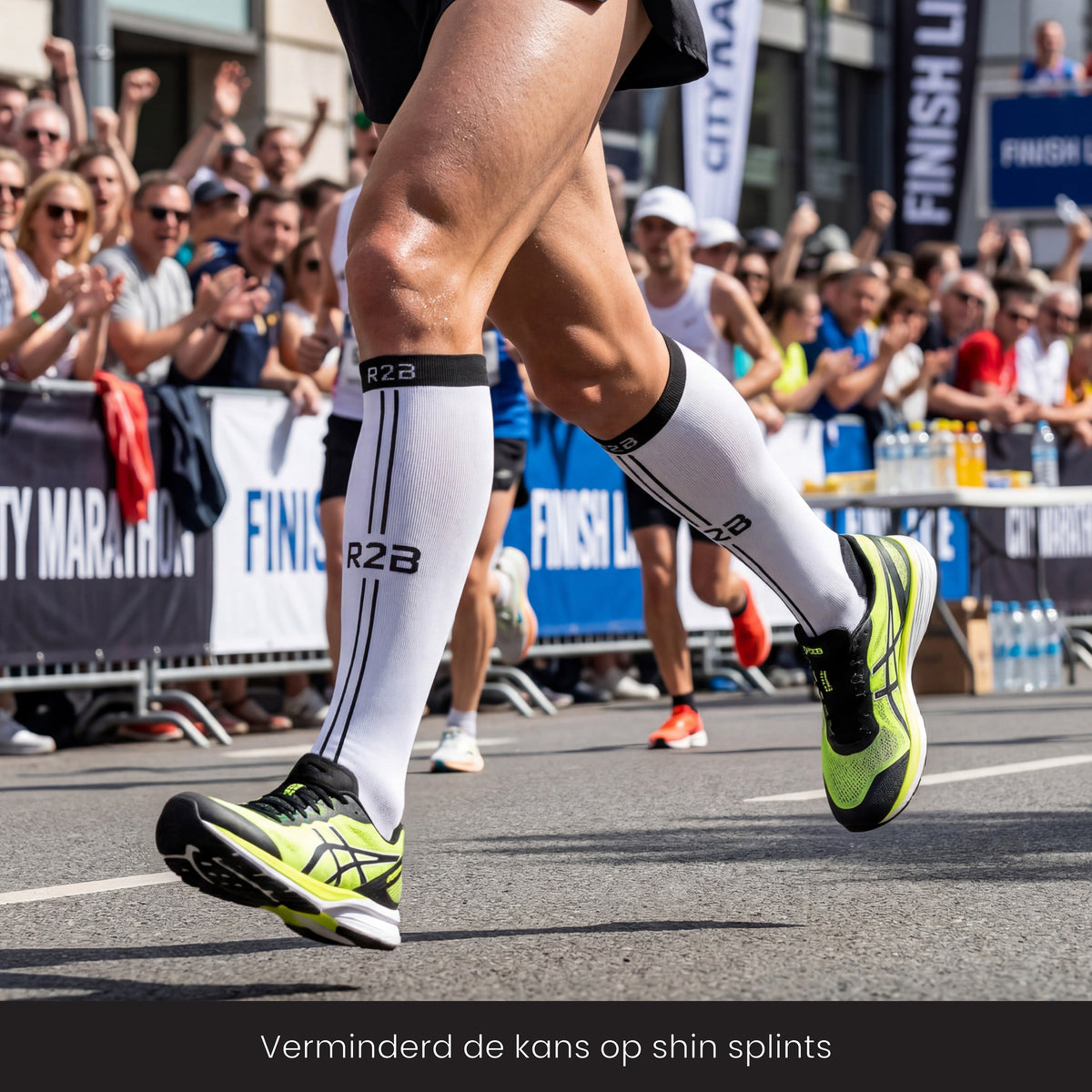 R2B Sport Compressiekousen Wit Dames/Heren - Compressiesokken hardlopen