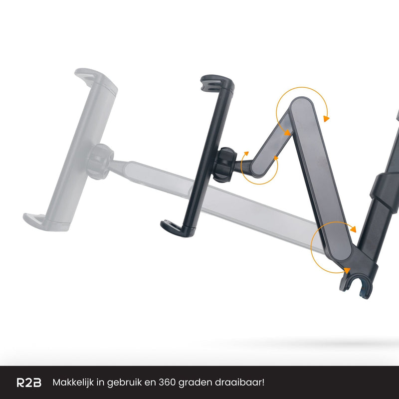 R2B Tablet houder auto hoofdsteun met verstelbare arm - Model Nijmegen - R2B Store