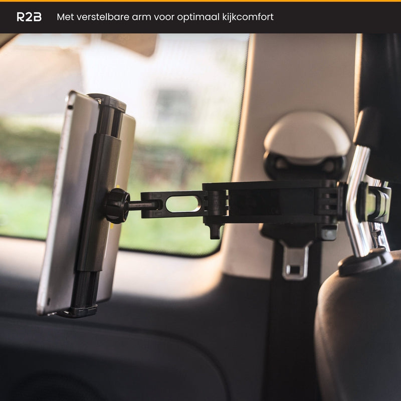 R2B Tablet houder auto hoofdsteun met verstelbare arm - Model Nijmegen - R2B Store