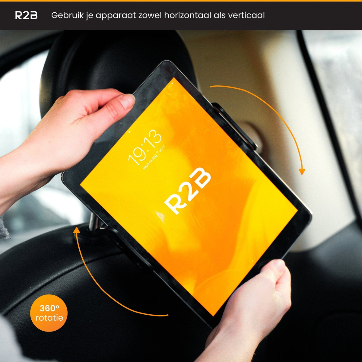 R2B Tablethouder Auto Hoofdsteun - Verstelbaar - Tablethouders