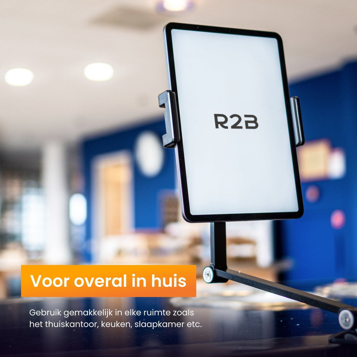 R2B Tablethouder Met Verstelbare Arm Voor Bureau Keuken en Bed - Tablethouders