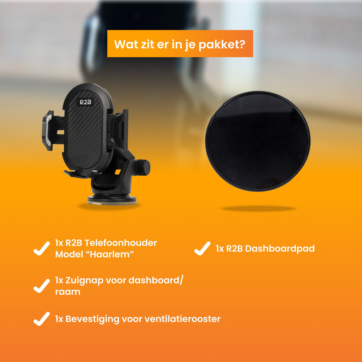 R2B Telefoonhouder Auto - Dashboardpad - Raam Dashboard Ventilatierooster