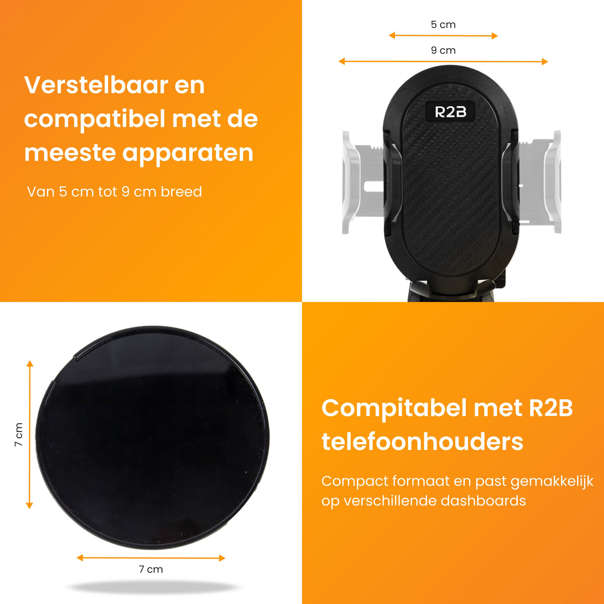 R2B Telefoonhouder Auto - Dashboardpad - Raam Dashboard Ventilatierooster