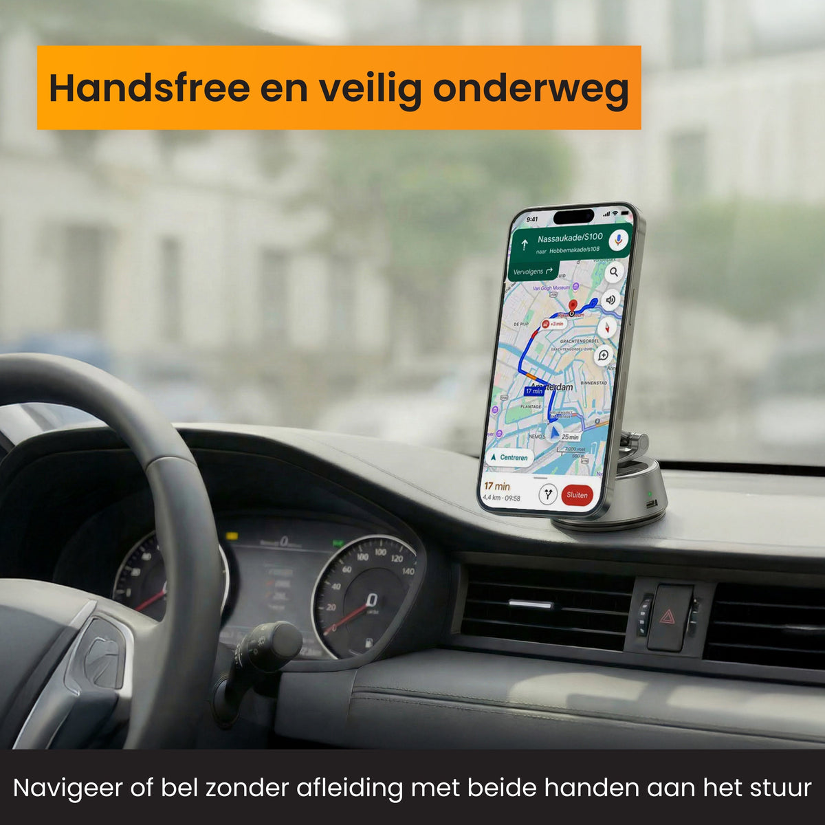 R2B Telefoonhouder Auto - Elektrische Vacuüm Zuignap - Telefoonhouder auto