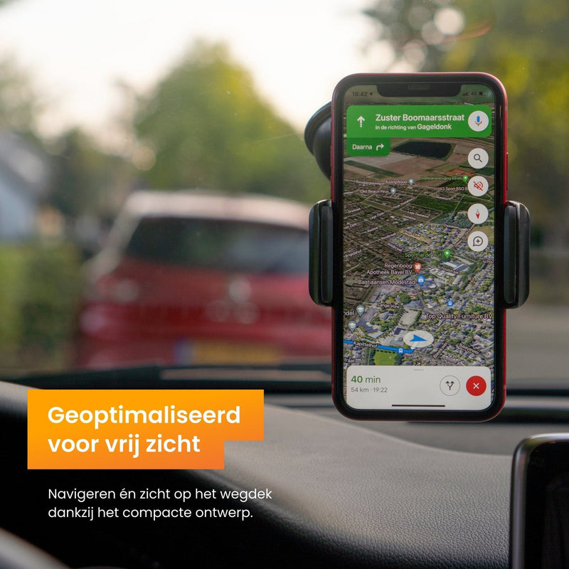 R2B Telefoonhouder auto met zuignap - Voor raam/dashboard - Model Hoorn - R2B Store