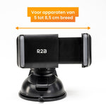 R2B Telefoonhouder auto met zuignap - Voor raam/dashboard - Model Hoorn - R2B Store