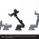 R2B Telefoonhouder auto met zuignap - Voor raam/dashboard - Model Beemster - R2B Store