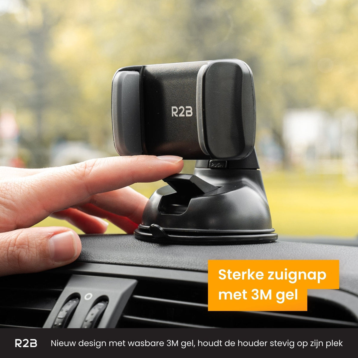 R2B Telefoonhouder Auto met Zuignap - Compact - Raam en Dashboard - Telefoonhouder auto