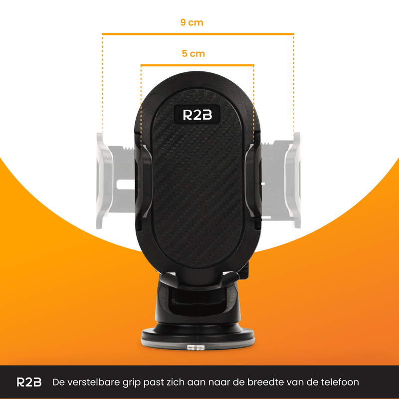 R2B Telefoonhouder auto voor raam/dashboard/ventilatierooster - Model Haarlem - Telefoonhouder auto
