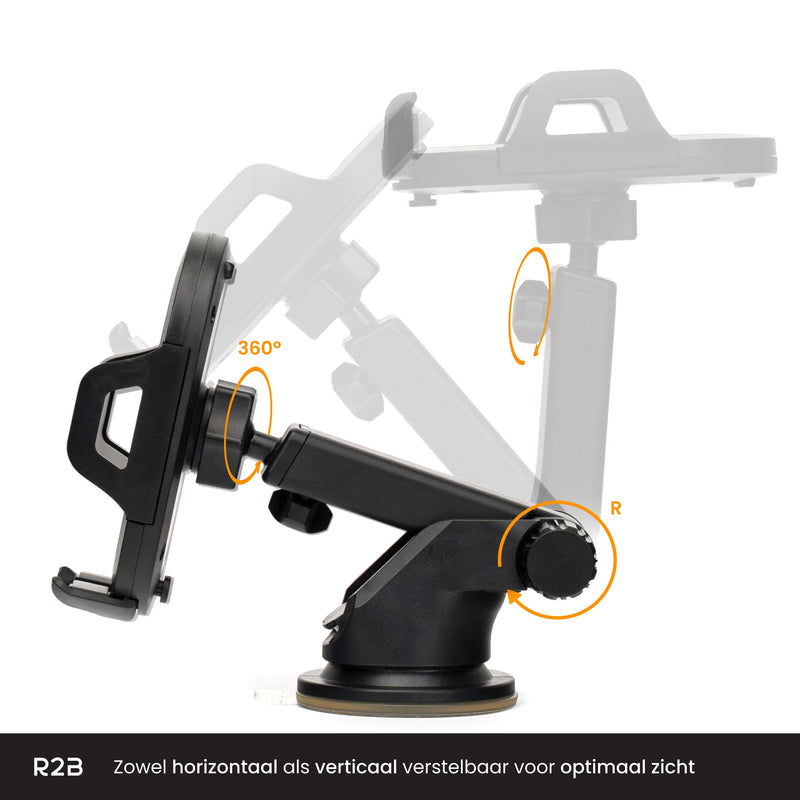 R2B Telefoonhouder auto voor raam/dashboard/ventilatierooster - Model Haarlem - Telefoonhouder auto