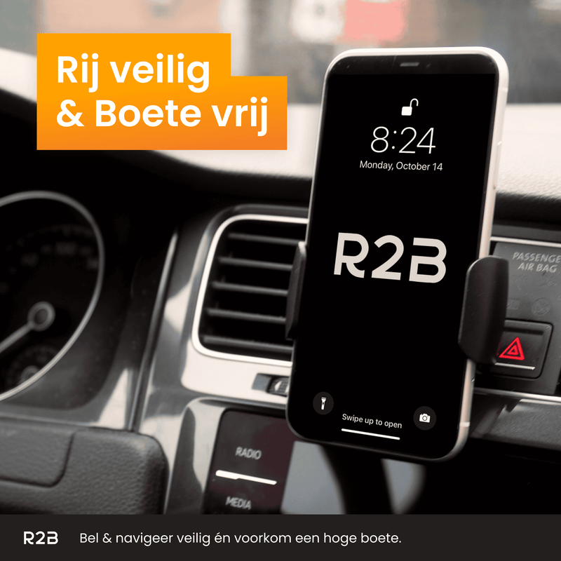 R2B Telefoonhouder auto voor ventilatierooster - Model Amsterdam - Telefoonhouder auto
