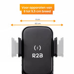 R2B Telefoonhouder auto zuignap met draadloos opladen - Model Alkmaar - R2B Store