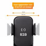 R2B Telefoonhouder Auto - Draadloze Oplader - Raam Dashboard Ventilatierooster - Telefoonhouder auto