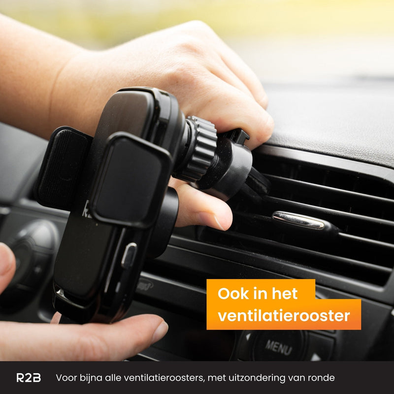 R2B Telefoonhouder auto zuignap met draadloos opladen - Model Alkmaar - R2B Store