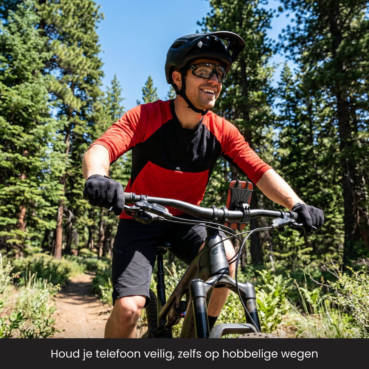 R2B Telefoonhouder Fiets Elastisch - 360° Rotatie - Telefoonhouder fiets