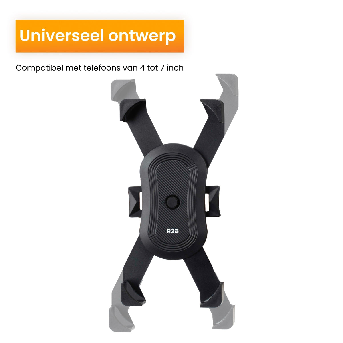 R2B Telefoonhouder Fiets en Scooter - 360° Rotatie - Universeel - Telefoonhouder fiets