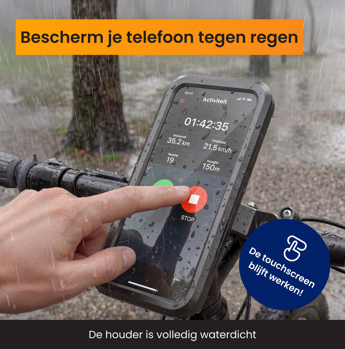 R2B Telefoonhouder Fiets met Powerbank 5000 mAh