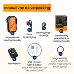 R2B Telefoonhouder Fiets Motor Scooter + Magsafe Powerbank - Zwart - Telefoonhouder fiets