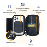 R2B Telefoonhouder Fiets Motor Scooter + Magsafe Powerbank - Zwart - Telefoonhouder fiets