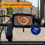 R2B Telefoonhouder Fiets Motor Scooter + Magsafe Powerbank - Zwart - Telefoonhouder fiets