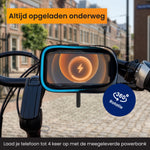 R2B Telefoonhouder Fiets Motor Scooter + Magsafe Powerbank - Zwart/Blauw - Telefoonhouder fiets