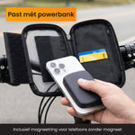 R2B Telefoonhouder Fiets Motor Scooter + Magsafe Powerbank - Zwart/Blauw - Telefoonhouder fiets