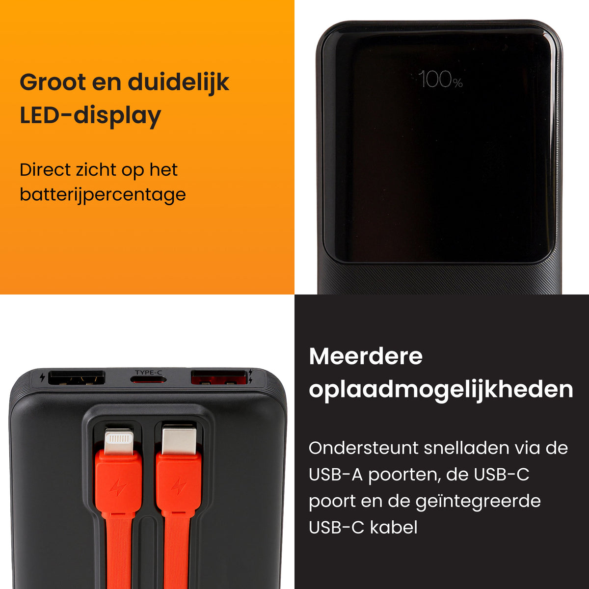 R2B Telefoonhouder Fiets Motor Scooter + Powerbank 10.000 mAh - Waterdicht & Robuust - Telefoonhouder fiets