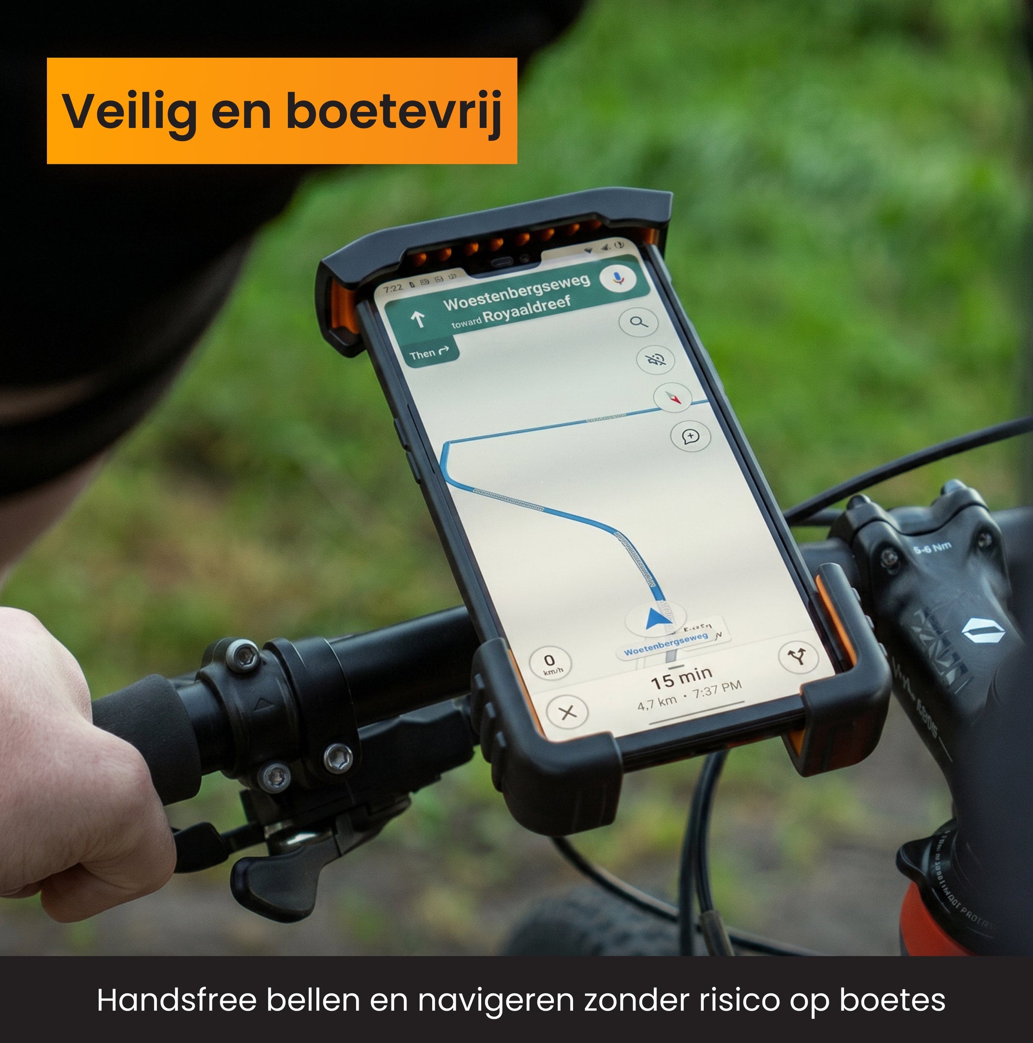 R2B Telefoonhouder Fiets Motor Scooter - Safety Lock Systeem - 360° Rotatie & Kantelbaar - Schokbestendig