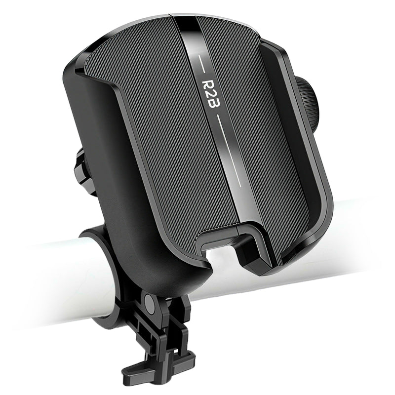 R2B Telefoonhouder Fiets Motor Scooter - Stevige Draaiklem - 360° Rotatie & Kantelbaar - Schokbestendig