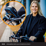 R2B Telefoonhouder fiets, scooter en motor waterdicht - Model Den Haag - Zwart/Blauw - R2B Store