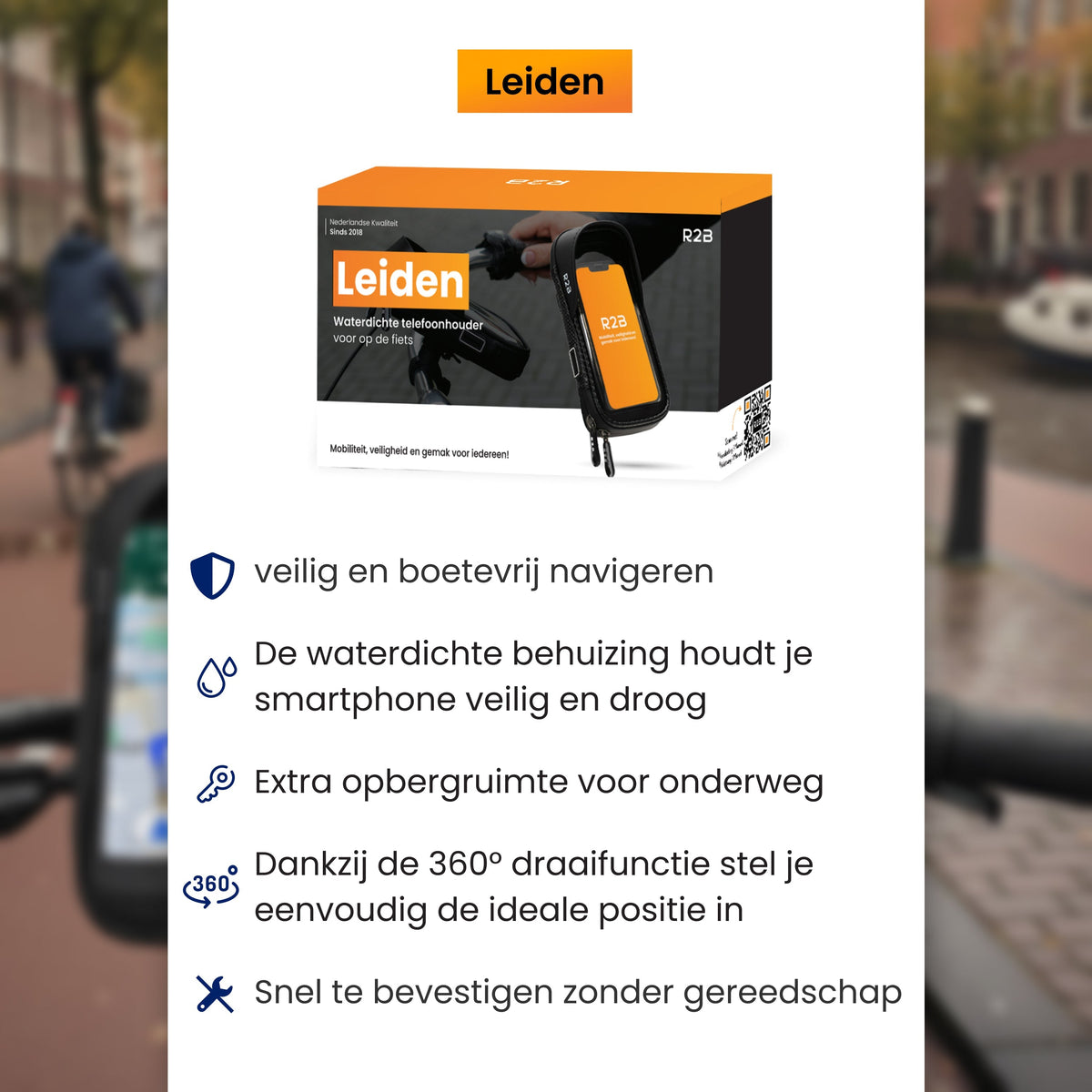 R2B Telefoonhouder Fiets Scooter Motor - Waterdicht - Telefoonhouder fiets